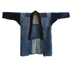 A Repaired Hemp or Ramie Work Coat: Narrow Cotton Sleeves