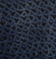 A Length of Blue on Blue Miura Shibori: Hand Spun Cotton