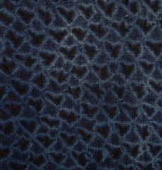 A Length of Blue on Blue Miura Shibori: Hand Spun Cotton