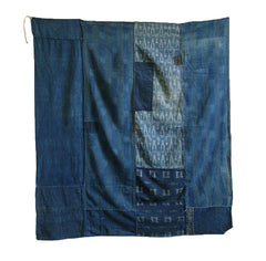 A Pieced and Patched Furoshiki: Thickly Woven Indigo Dyed Cottons