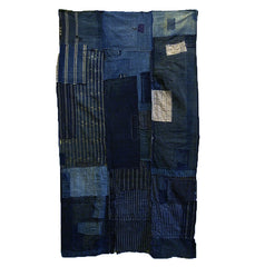A Beautifully Stitched and Mended Boro Futon Cover: Rich Design