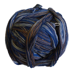 A Ball of Cotton Yarn: Blues, White, Brown