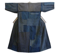 An Indigo Dyed Cotton Boro Kimono: Beautiful Fragility