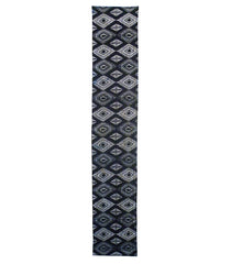 A Length of Katazome Dyed Cotton: Gradient Floral Diamond Pattern