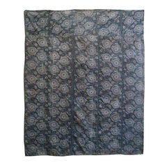 A Very Large, Backed Katazome Dyed Cotton Textile: Broad Sashiko Stitching