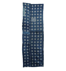 A Length of Katazome Cotton Boro: Cross Repeat
