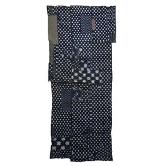 A Large Indigo Dyed Kasuri Futon Cover: Patterns