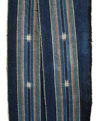 A Length of Diagonally Cut Boro Kasuri Cotton: Handspun Yarns