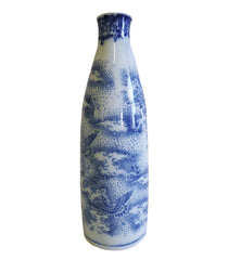 A Meiji Era Inban Ware Tokkuri: Stenciled Sake Flask