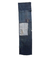A Length of Indigo Dyed Boro Cotton: Threadbare