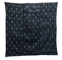 A Patched Indigo Dyed Kasuri Furoshiki: Subtle Repair