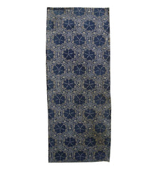 A Length of Katazome Dyed Cotton: Elaborately Designed Hexagon Repeat