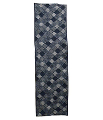 A Length of Kasuri Dyed Cotton: Stylized Pine Bark Motif