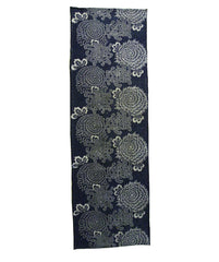 A Length of Katazome Dyed Cotton: Three Types of Chrysanthemum
