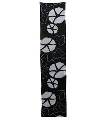A Length of Indigo Dyed Shibori Cotton: Trumpet-like Morning Glories
