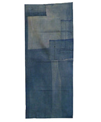 A Short Faded and Stitched Boro Length: Soft Blues