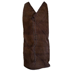 A Kaki Shibu Dyed Hemp Tsunobukuro: Horn Bag