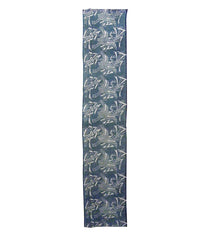 A Length of Faded Katazome Cotton: Cranes and Noshi