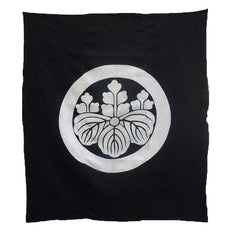 A Resist Dyed Furoshiki: Large Central Family Crest