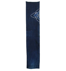A Length of Indigo Dyed Cotton Boro: Tsutsugaki Detail