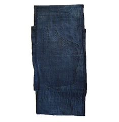 A Thickly Layered Indigo Cotton Tube: Boro and Patches