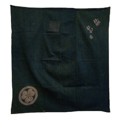 A Patched, Over Dyed Katazome Furoshiki: Wood Sorrel Crest