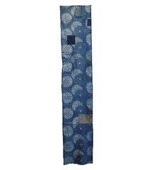 A Length of Katazome Dyed Boro Cloth: Double Chrysanthemums