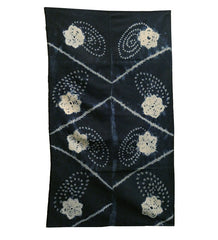 A Two Panel Mat of Old Shibori: Dynamic Symmetry