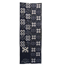 A Two Panel Futon Cover Section: Three Kasuri Patterns