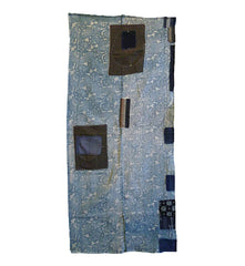 Two Panels from a Katazome Dyed Boro Futon Cover: Beautiful Fading and Patching