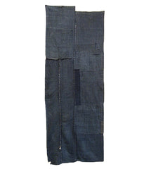 A Two Panel Length of Boro Cotton: Indigo Dyed Hand Spun Yarns