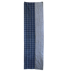 A Length of Plaid Zanshi ori: Two Finished Ends and a Large Patch
