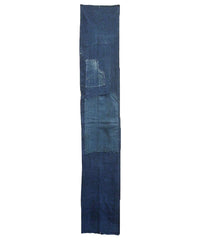 A Length of Indigo Dyed Cotton Boro: Heavy Patches
