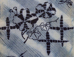 A Length of Shibori and Katazome Dyed Cotton: Two Processes