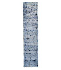 A Length of Stitched and Dappled Shibori Cotton: Zones of Technique