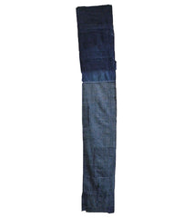 An Indigo Dyed Cotton Boro Fragment: Variegated Cottons