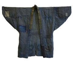 An Indigo Dyed Boro Noragi: Very Patched and Mended Work Coat