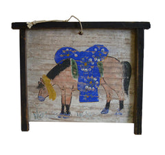 A Hand Painted Folk Ko Ema: Shinto Votive Plaque