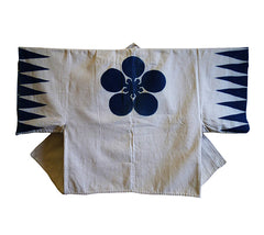 A Stenciled Hand Spun Cotton Festival Coat: 19th Century