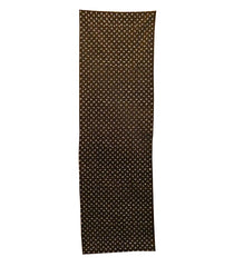 A Length of Brown Toned Faux Kasuri Cotton: Katazome Dyed