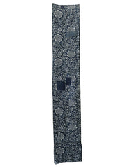 A Very Long Piece of Patched Katazome Cotton: Stylized Peonies