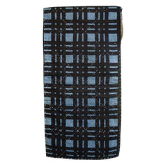 A Chuusen Dyed and Sashiko Stitched Cloth: Interlocking Diamonds
