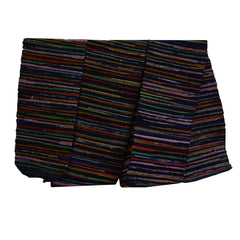 A Multi-Colored Sakiori Obi: Black Base Tone