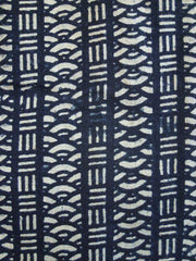 A Length of Stencil Resist Dyed Cotton: Vertical Geometries