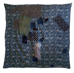 A Very Large Tattered Boro Furoshiki: Hand and Machine Stitching