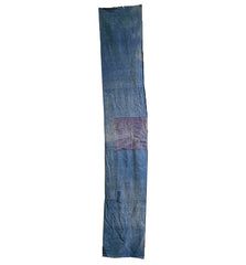 A Long Boro Panel: Mottled Lightweight Indigo Dyed Cotton
