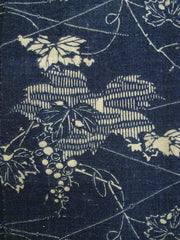A Length of Katazome Dyed Cotton: Grapes and Tendrils