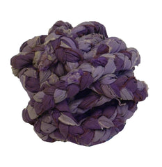 A Small Ball of Braided Cotton Rope: Purple Color