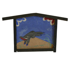 A Hand Painted Ko Ema Picturing a Boar: Votive Plaque