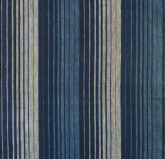 A Magnificent 19th Century Striped Cloth: Stylized Woven Waterfall